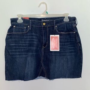 High-Rise Denim Skirt